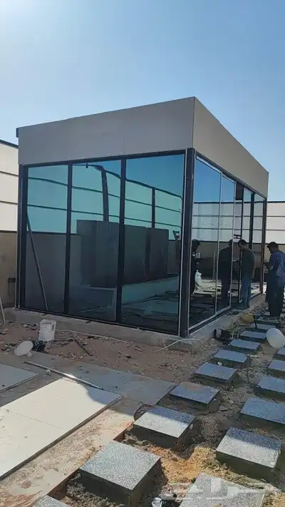 جميع اعمال المنيوم شبابيك ابوب زجاج استركشر 0