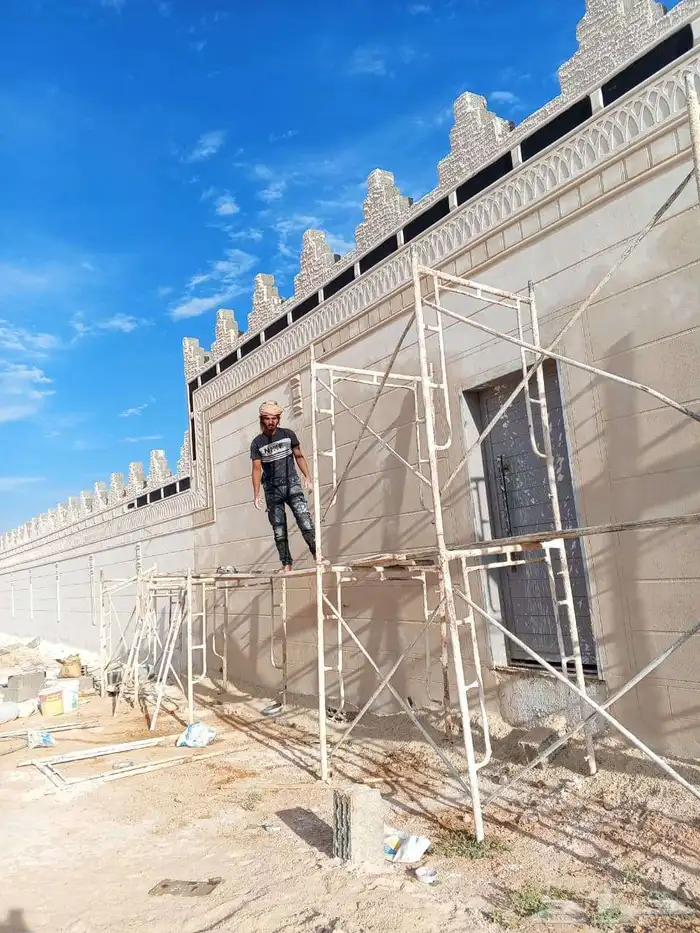 لياسة ملونة ديكوارت خارجية بطحاء حجر الرياض وكسر الرخام الاس 0