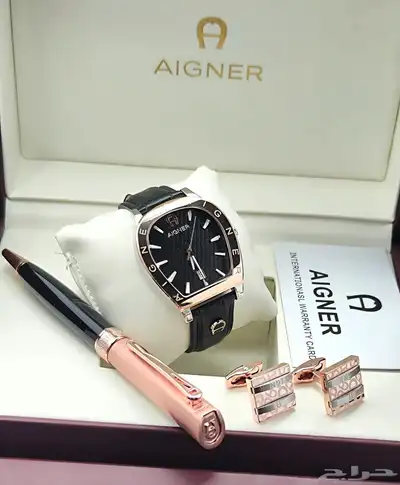 طقم اقنر ساعة مع قلم وكبك 0