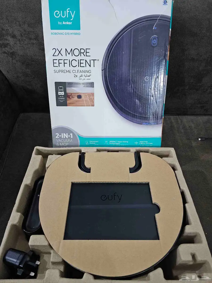 اسم المنتج مكنسة ذكية Eufy RoboVac G10 Hybrid (مكنسة وممسحة 8