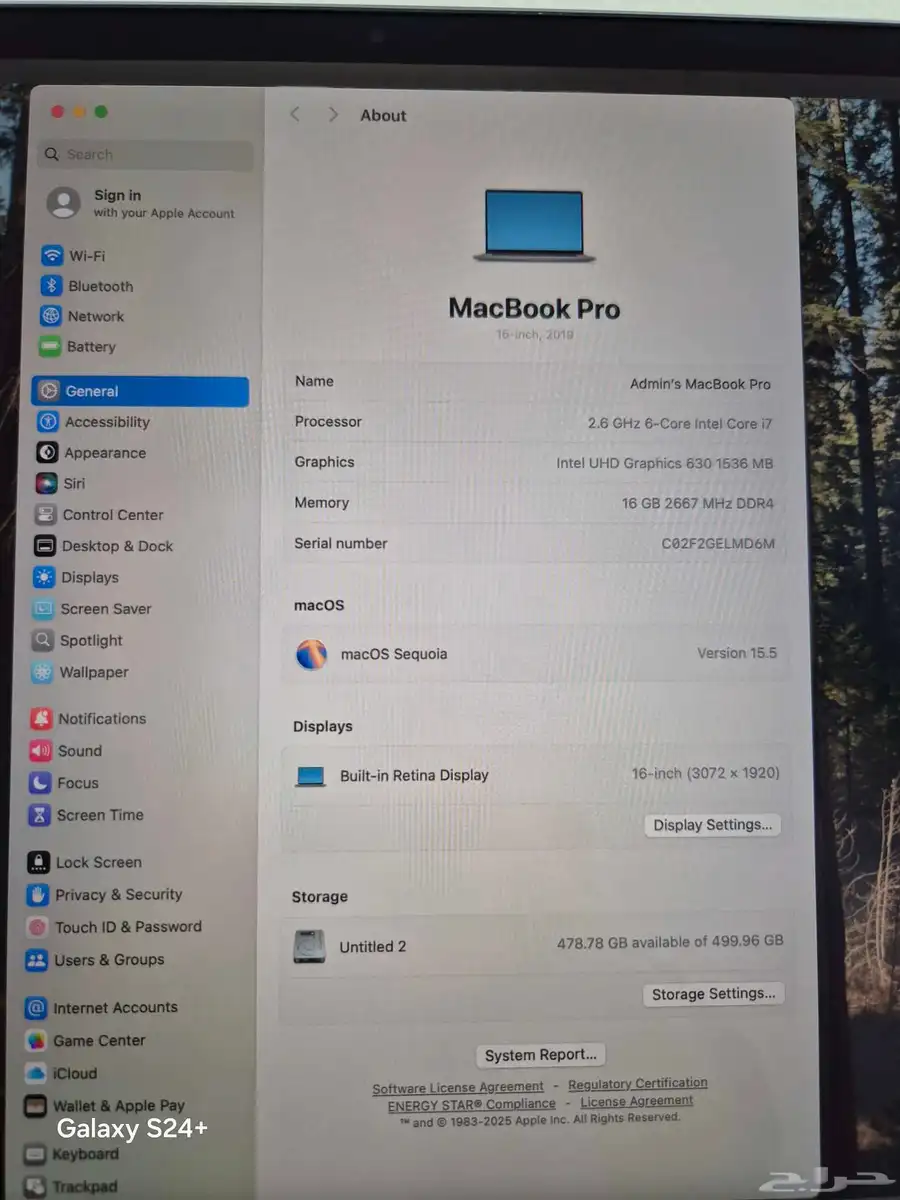 Apple MacBook Pro A2141 (16 ) Intel core i7 16 1TB 6