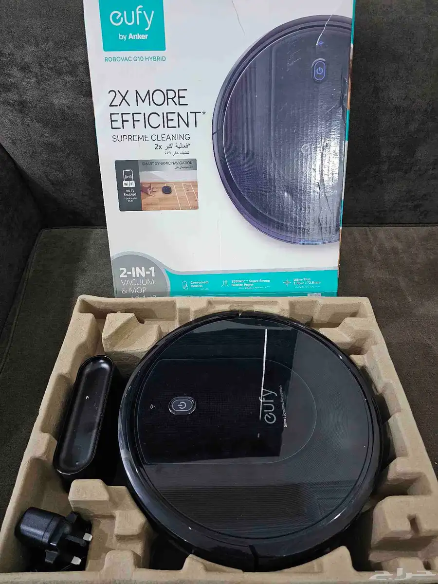اسم المنتج مكنسة ذكية Eufy RoboVac G10 Hybrid (مكنسة وممسحة 1