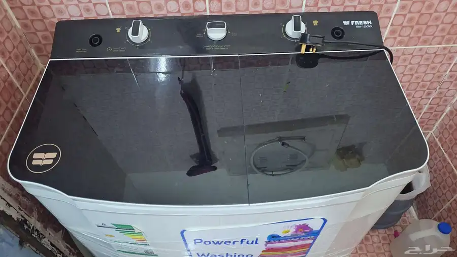غساله نصف اتوماتك 10 كيلو ماركه فرش.غساله جديده واستخدام شخ 8