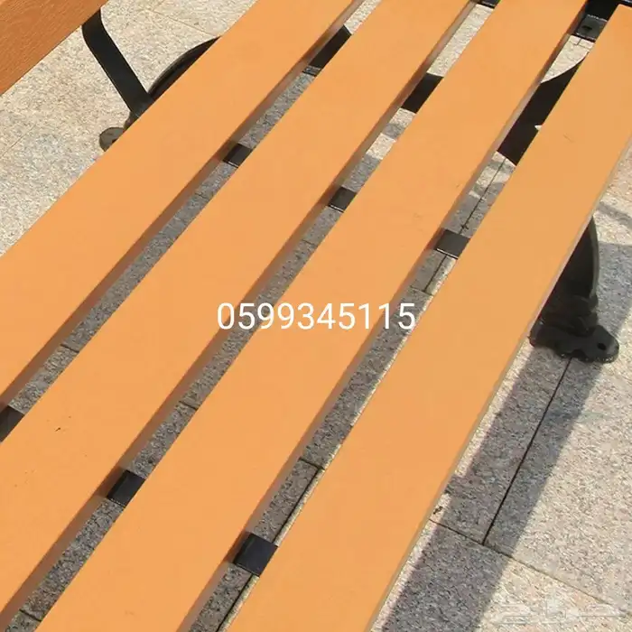 مقاعد خشبية صلبة وكراسي شرفة مقاعد حديقة سلة مهملات 16