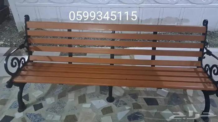 مقاعد خشبية صلبة وكراسي شرفة مقاعد حديقة سلة مهملات 11