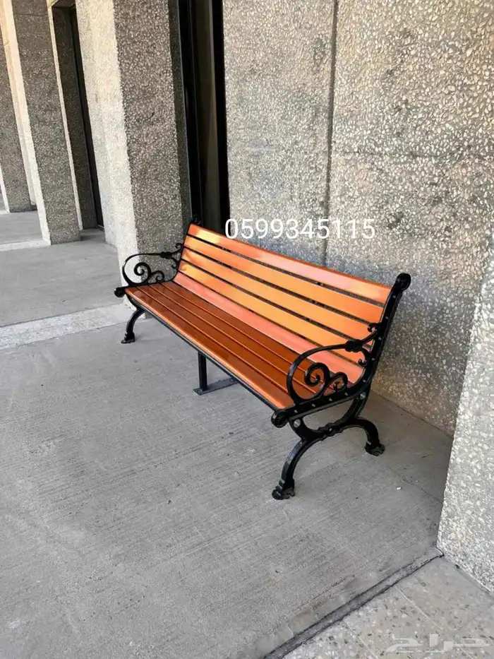 مقاعد خشبية صلبة وكراسي شرفة مقاعد حديقة سلة مهملات 9