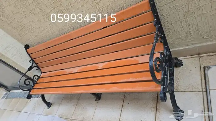 مقاعد خشبية صلبة وكراسي شرفة مقاعد حديقة سلة مهملات 8