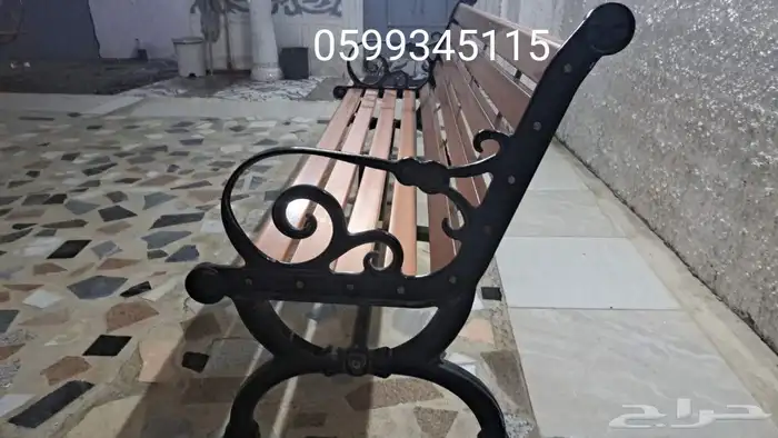 مقاعد خشبية صلبة وكراسي شرفة مقاعد حديقة سلة مهملات 13