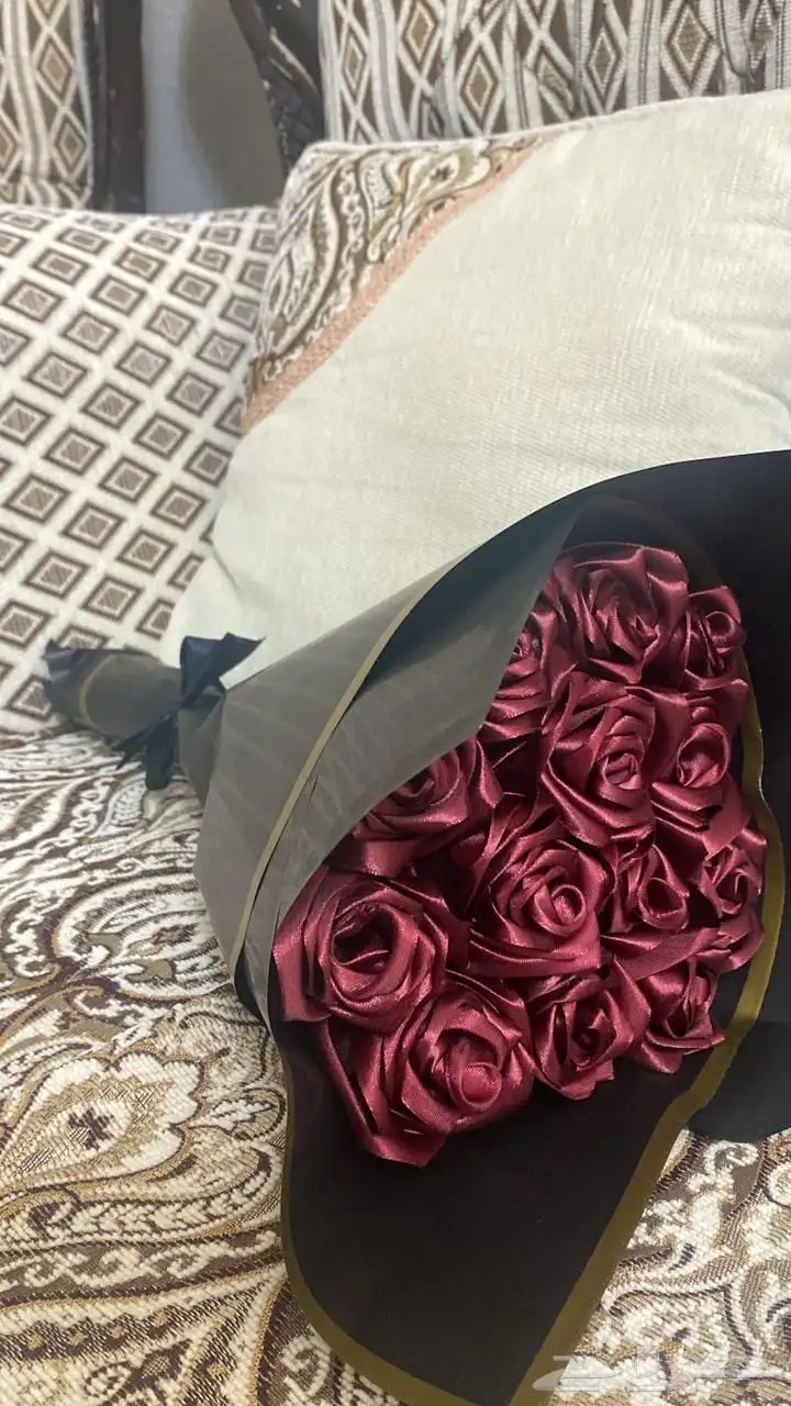 باقة ورد ساتان 1