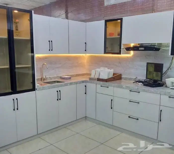 مطبخ تفصيل صاج الماني رفوف اربعه ملي مفصلات هيدروليك ايطالي 5