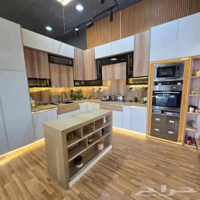 مطبخ تفصيل صاج الماني رفوف اربعه ملي مفصلات هيدروليك ايطالي 3