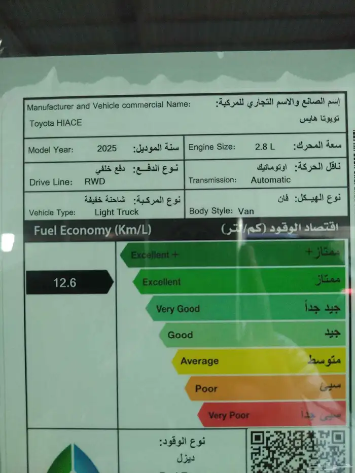 تويوتا باص هايس بضاعه ديزل قير اتماتيك سقف مرتفع 2025 عبدالل 22