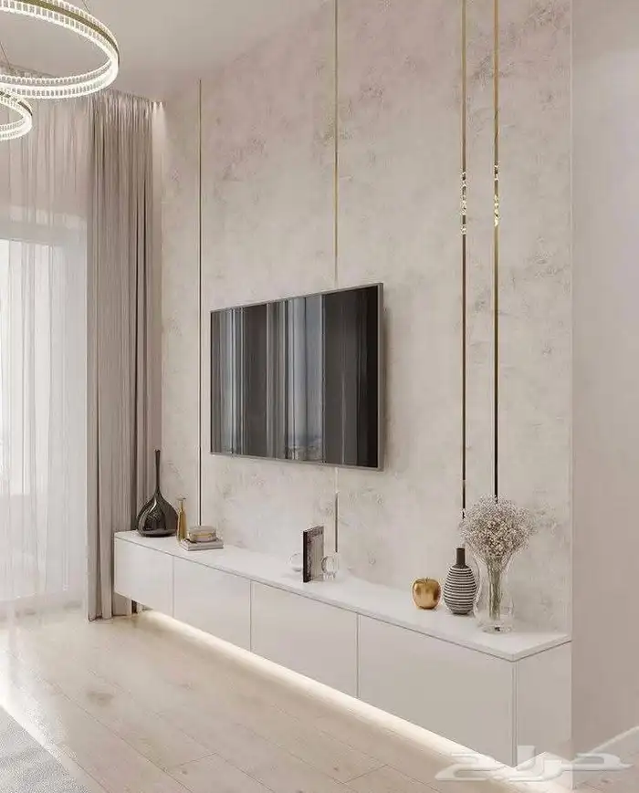 ديكورات شاشه التلفزيون شيبورد وطاوله ورفوف وبوكسي دهانات جوت 4