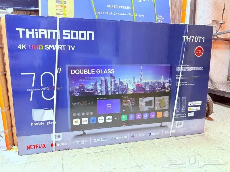 بتوصيل وتركيب مجان شاشات تلفزيون سمارت واي فاي 4k 4
