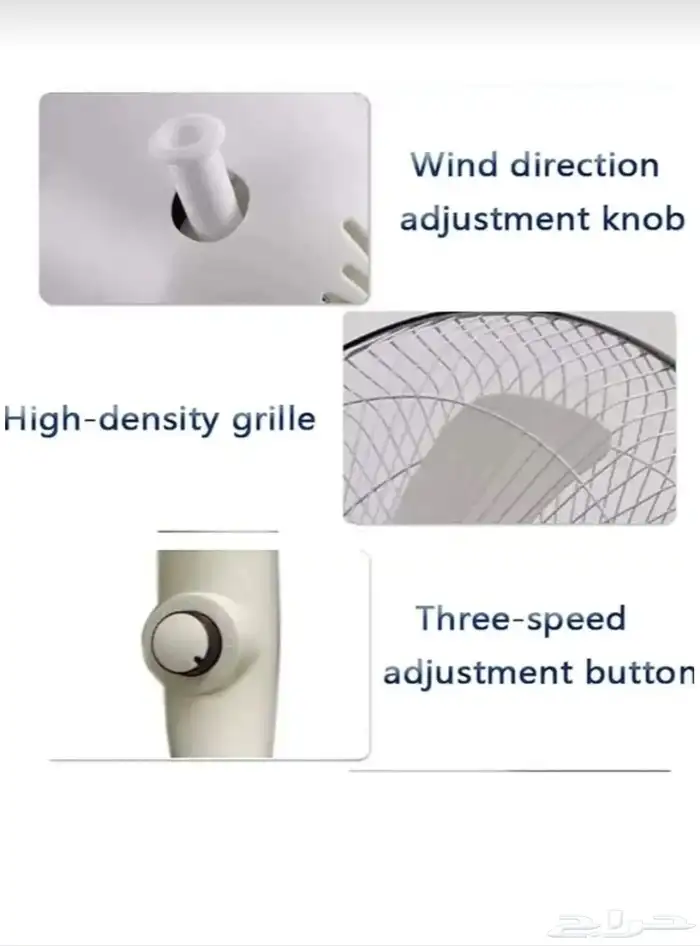 مروحة شمسية DENX DX2606 قابلة لإعادة الشحن مع LED وبطارية 5