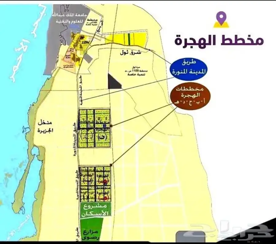 للبيع نص ارض في مخطط طيبه الفرعيه حي الندى الجزء 602 مس 450م 3