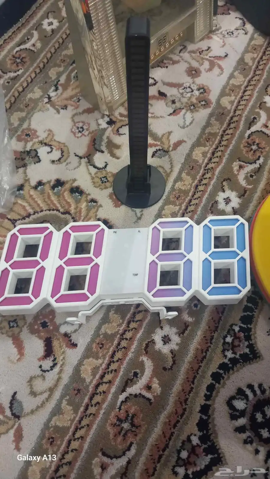 ساعه الكترونيه واضاءه الالكترونيه تشتغل برادار الصوت 0