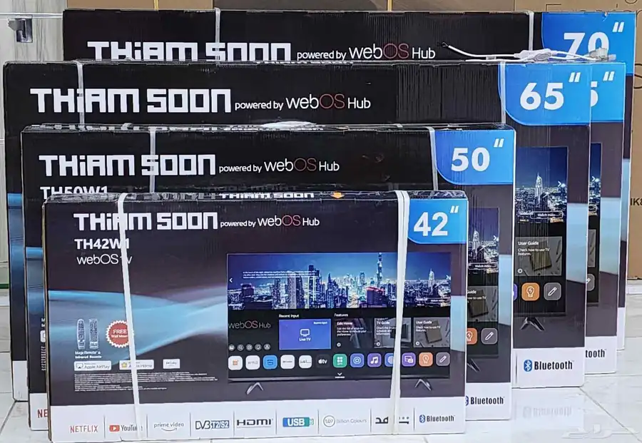 بيع توصيل تركيب مجاني فوري شاشات تلفزيون سمارت 4k واي فاي 8