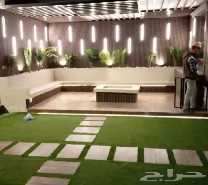 تركيب العشب الطبيعي والصناعي 4