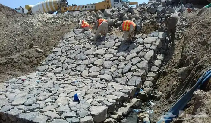 بوكلين و شغل حجر جدران 3