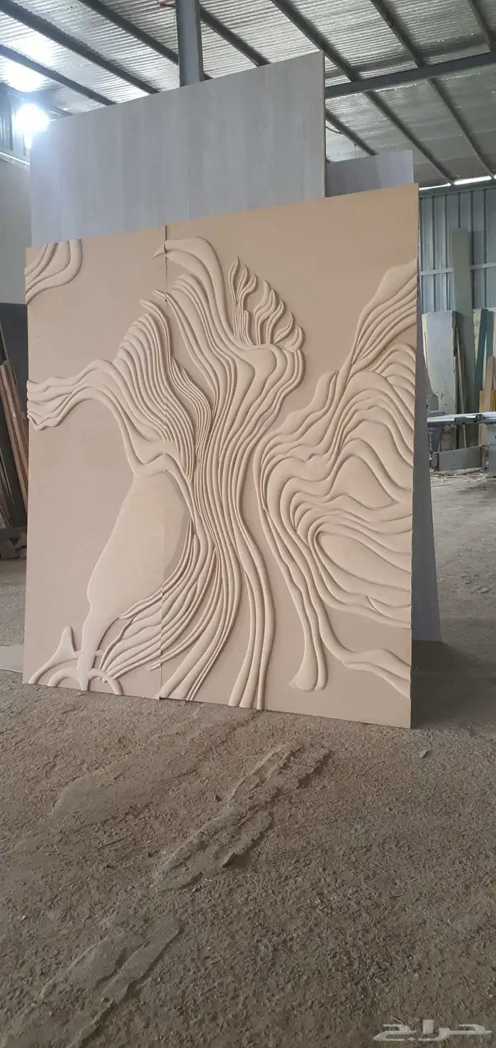 نحت وتصميم لوحات جدارية وديكورات داخلية 3d ماكينة cnc 0