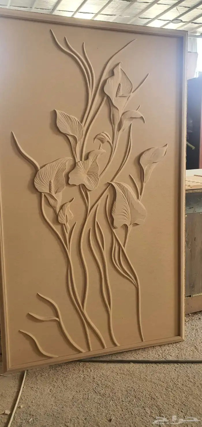 نحت وتصميم لوحات جدارية وديكورات داخلية 3d ماكينة cnc 3