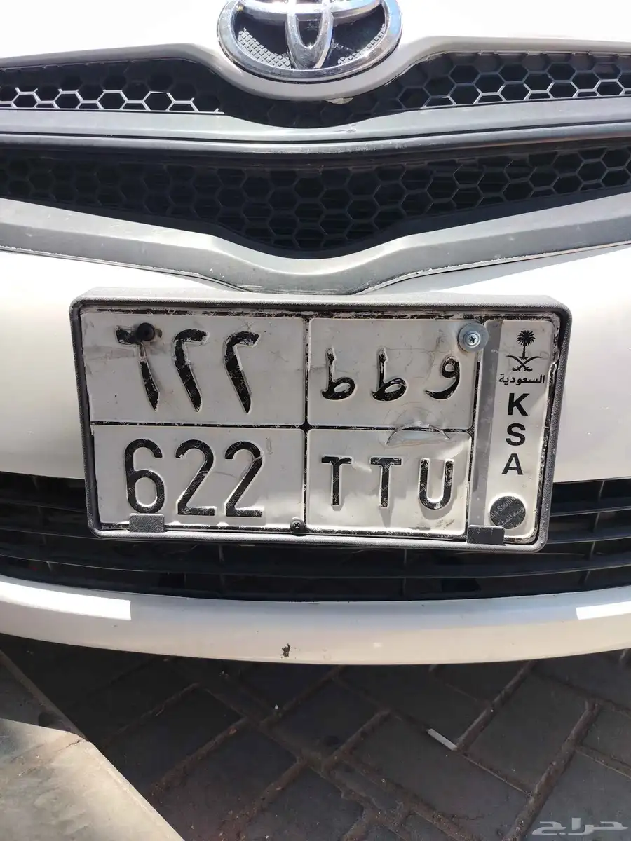 لوحه ثلاثه أرقام و اثنين حرف مكرر رقم 622 وط ط 3