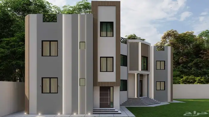 تصميم واجهات فلل عصريه 2