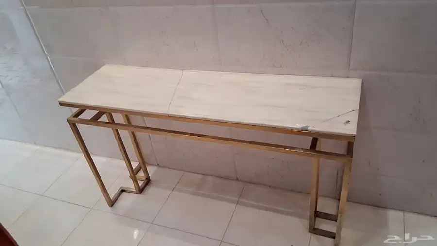 طاوله مدخل استيل رخام 0