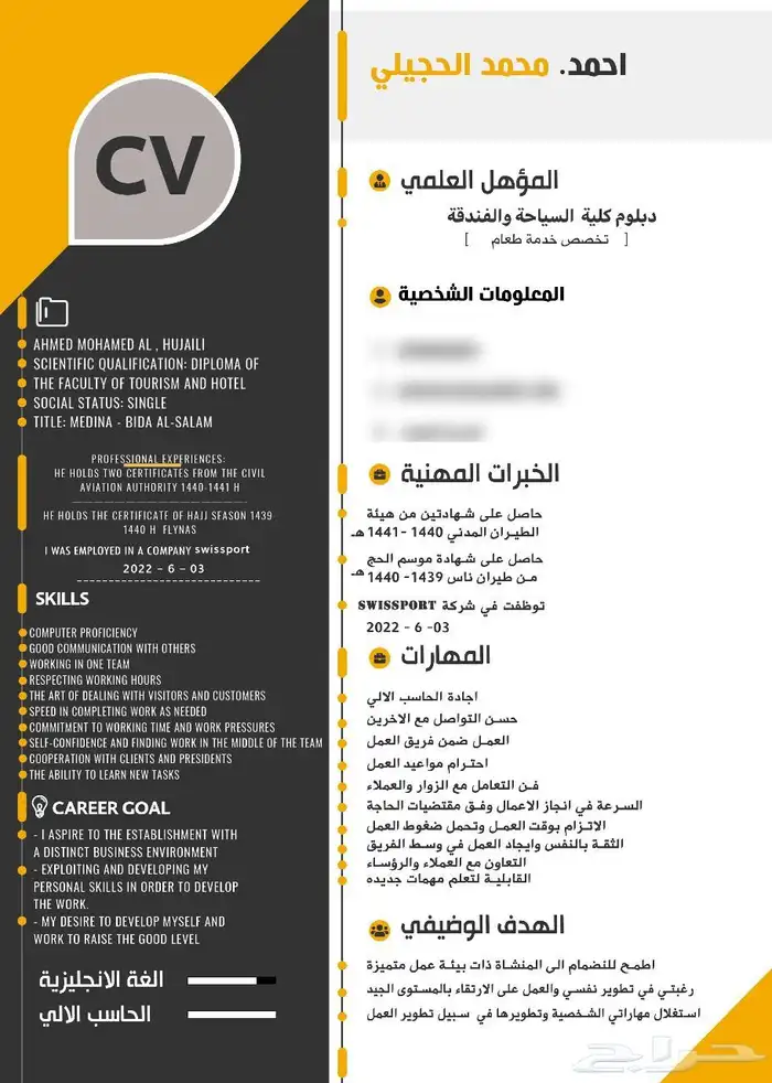 تصميم سيرة ذاتية بشكل مقنع ومرتب 3