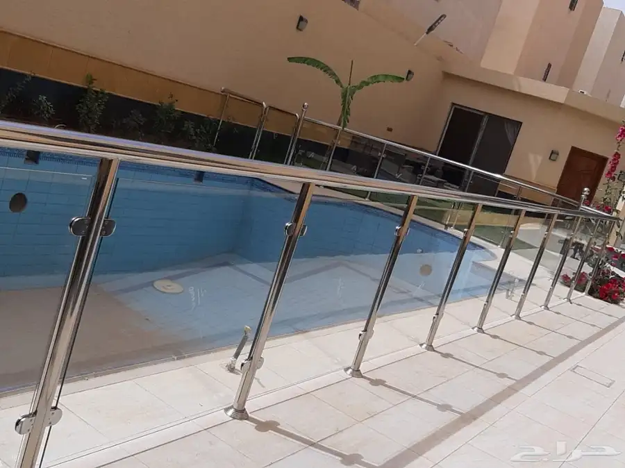 دربزين استيل شبابيك زجاج حواجزمسابح زوياءاستيل انوع الدربزين 7