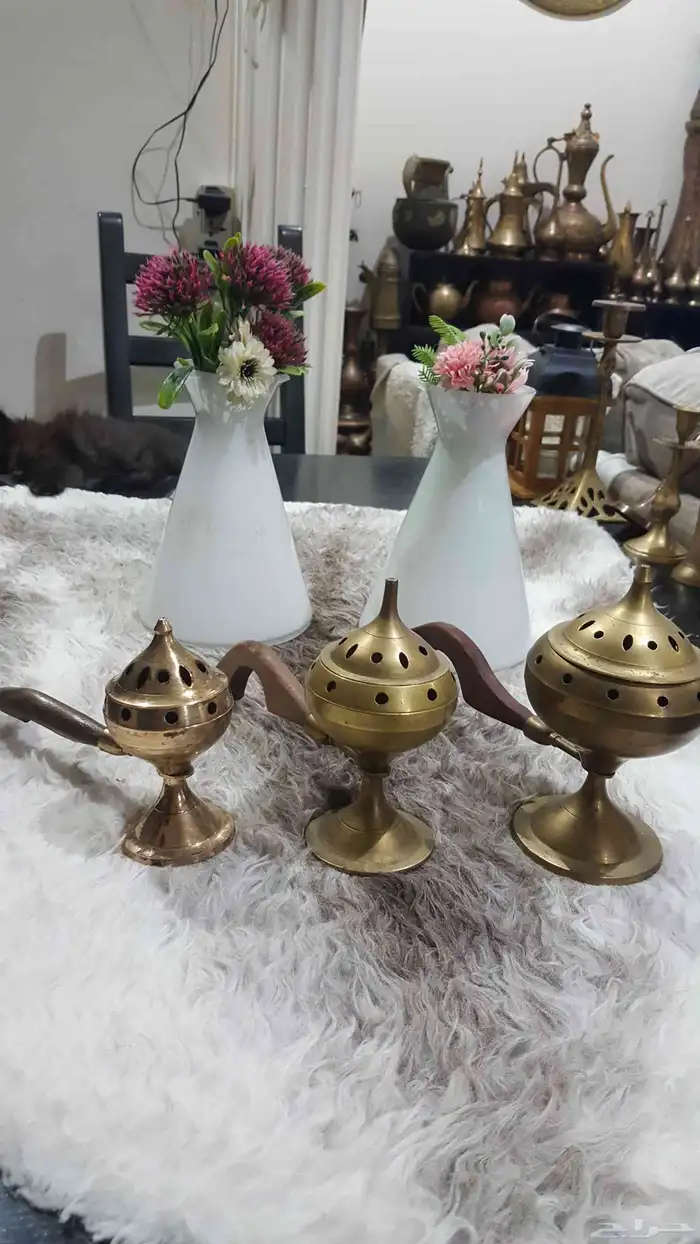 نحاسيات دلل لوحة مباخر فازات اسعار للك قطعه سعر 4