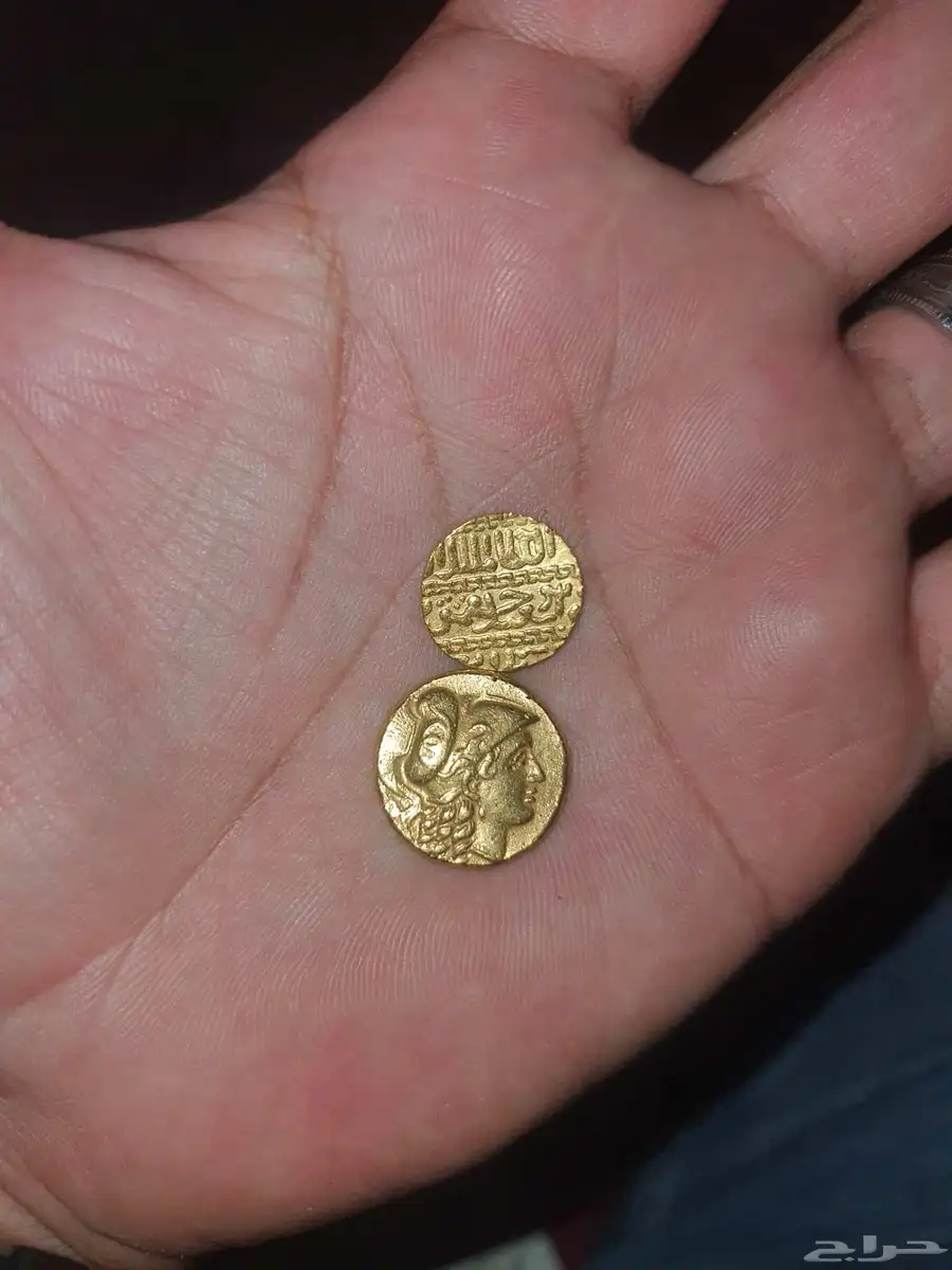 دينار أموي وعملة يونانية للبيع لمحبين نوادر 0