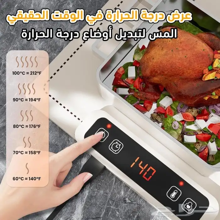 المميزات  تقنية الجرافين تضمن تسخين سريع ومتساوي للطعام. 2