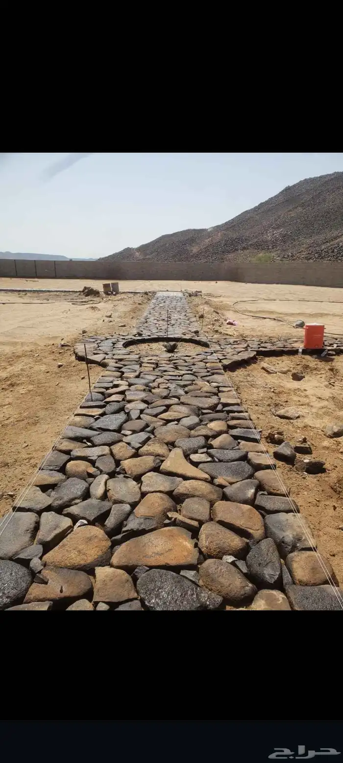 ممرات ارضيه ورباريب احجار نهريه بمقاسات مختلفه 9