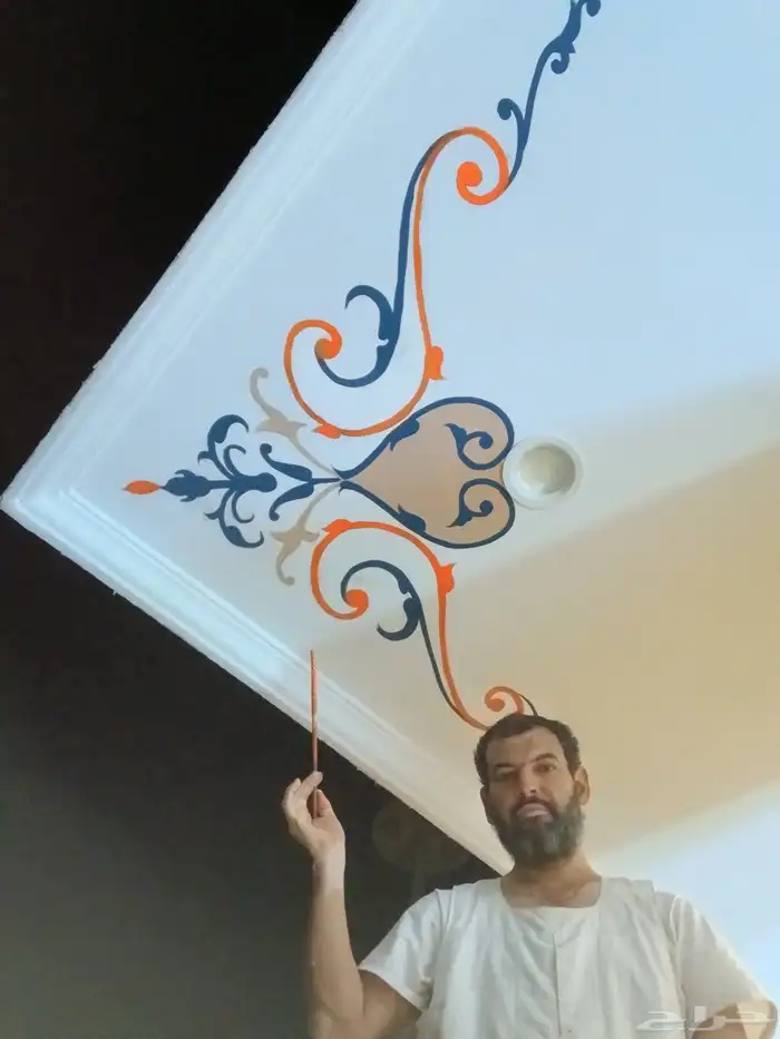 رسم اسقف رسم روماني كلاسك رسم زخرفي ترومبيلي رسام ابومنار 05 1