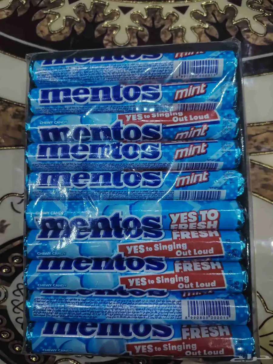 حلاوه منتوس 40حبه في علبه بي 15ريال كرتون فيها 6علب بي80 2