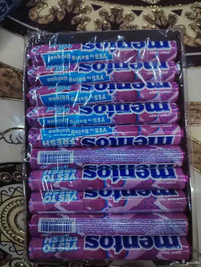 حلاوه منتوس 40حبه في علبه بي 10ريال كرتون فيها 6علب بي55 4