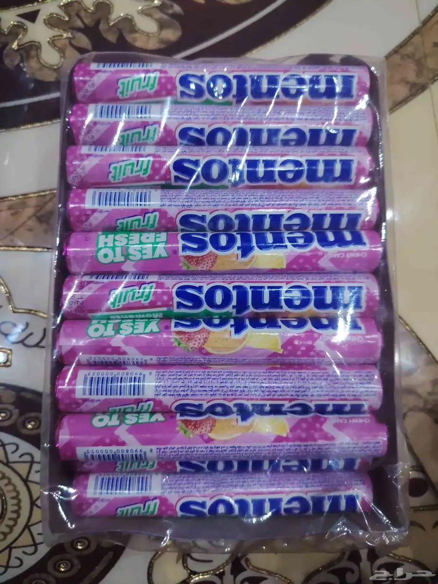 حلاوه منتوس 40حبه في علبه بي 15ريال كرتون فيها 6علب بي80 3