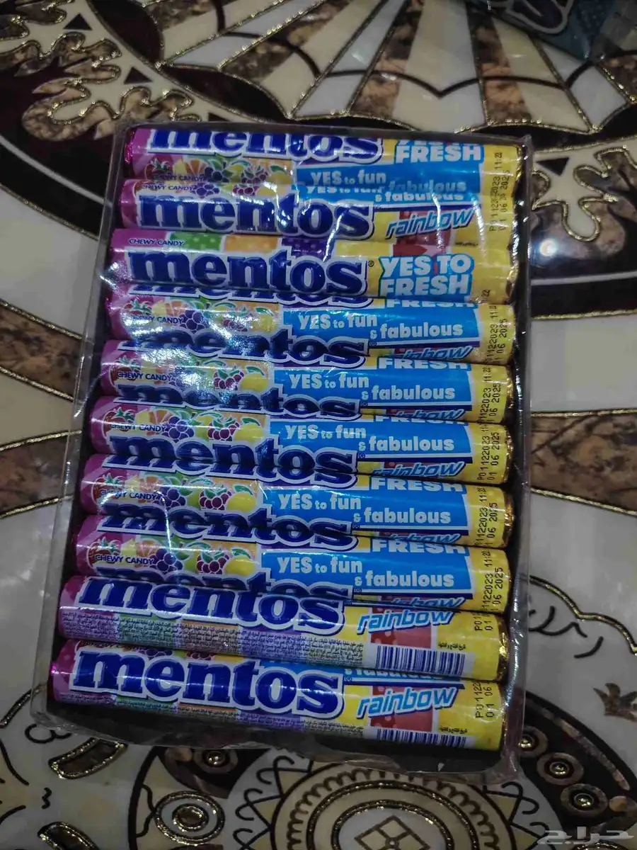 حلاوه منتوس 40حبه في علبه بي 15ريال كرتون فيها 6علب بي80 1