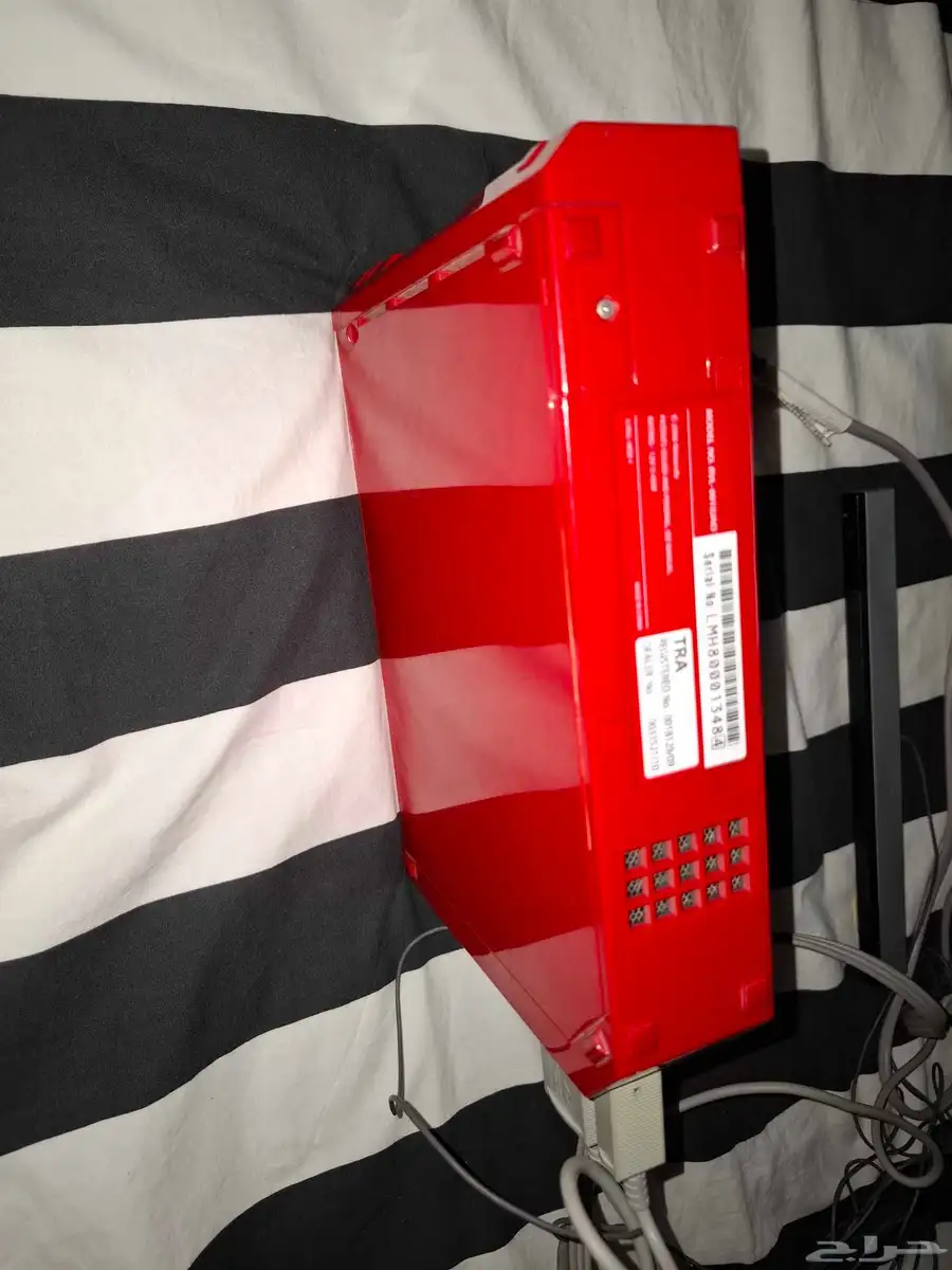 Used red Wii for sale (motion sensor  cables  controller) 2