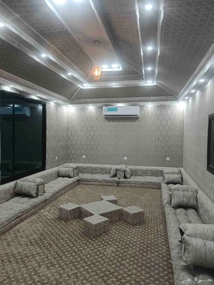 بيت شعر قرميدمظلات مشب نار 12