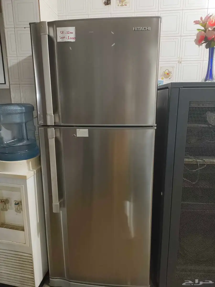 1. Hitachi Double Door Fridge Like New Only SAR 800 0
