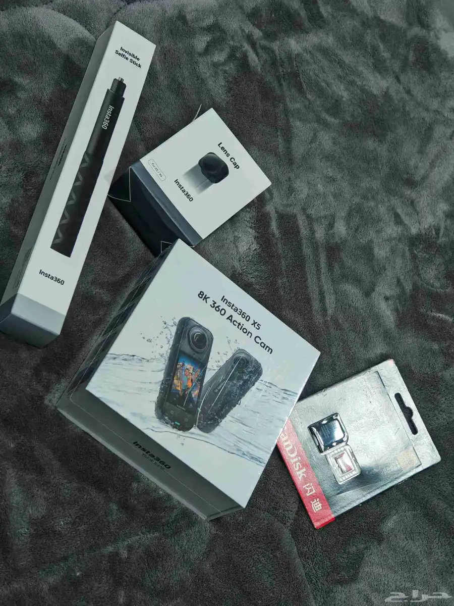 كاميرا insta360 x5 جديدة مناسبة للدباب والسفر 0