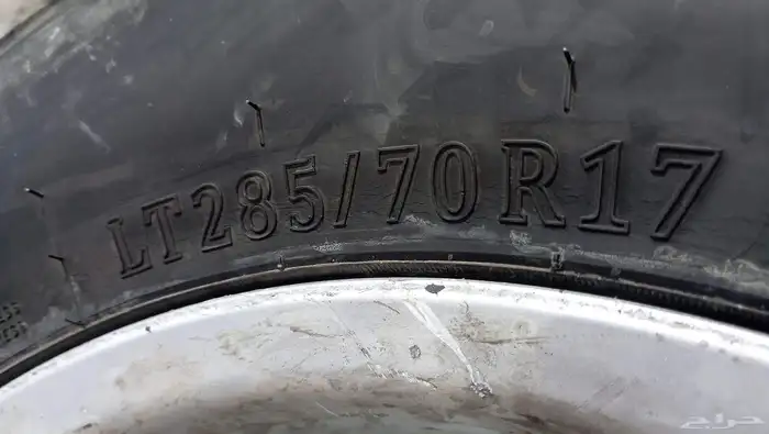 جنوط نيكل مقاس 17 مع كفرات نص حجرية 285 تاريخ 23 3