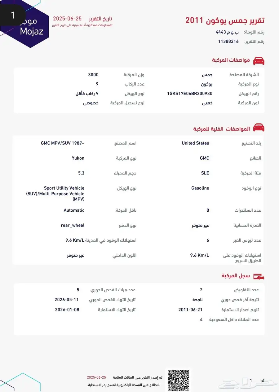 جمس GMC يوكن 2011 index