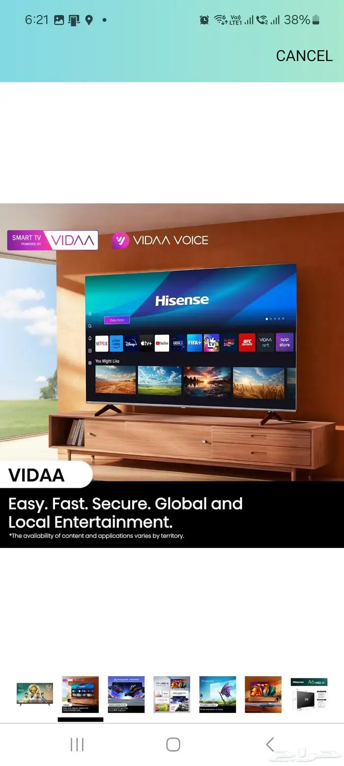 Hisense Smart TV A6 50 3