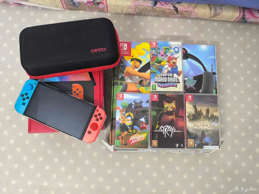 Nintendo switch oled with games 1