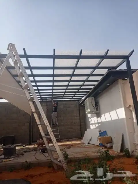 مظلات وسواتر برجولات هناجر خيام سندويتش بنل المزاحمية ضرماء 11