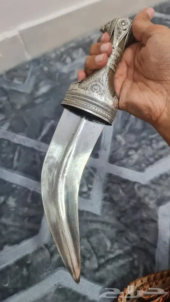 خنجر عمانيه سعيدية فضة مقاس كبير 8
